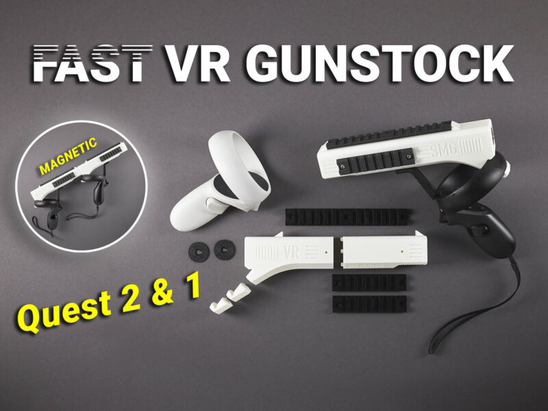 vr gaming gunstock smg mk2 3d printed